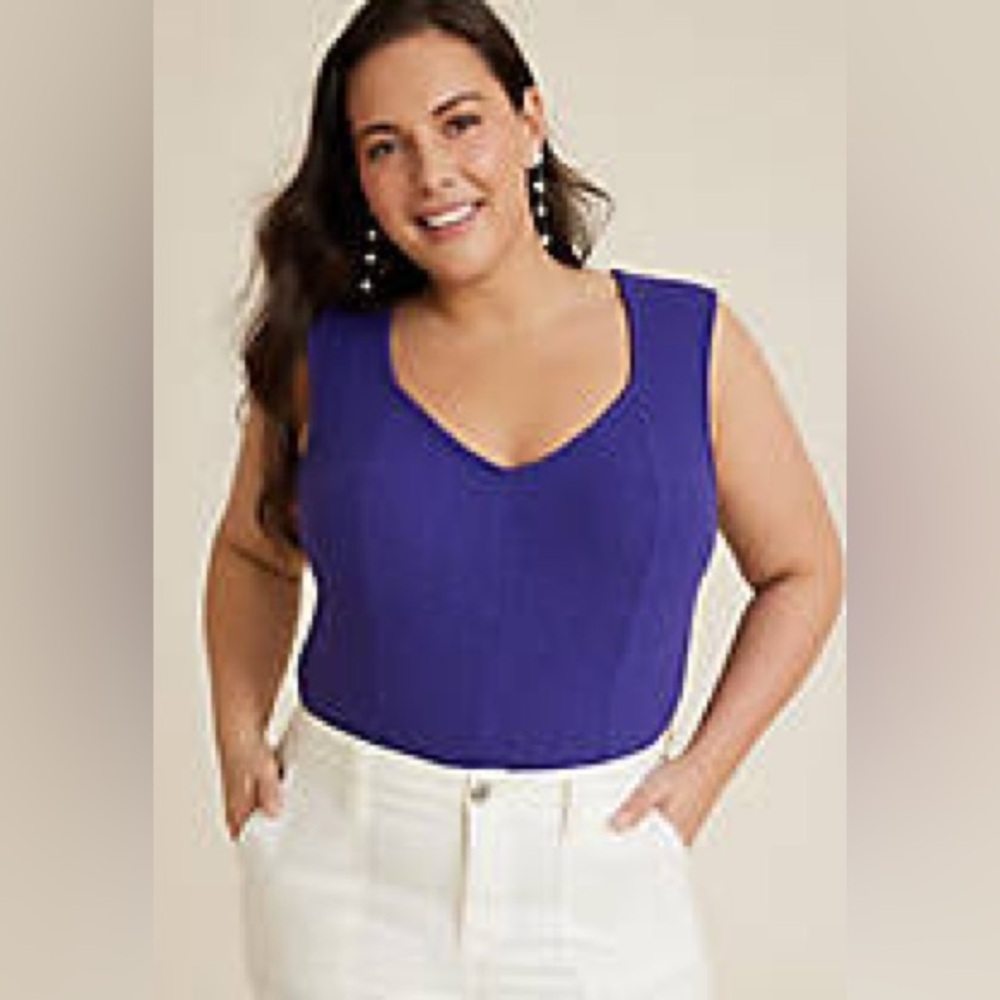 Maurices Textured Corset Tank Top